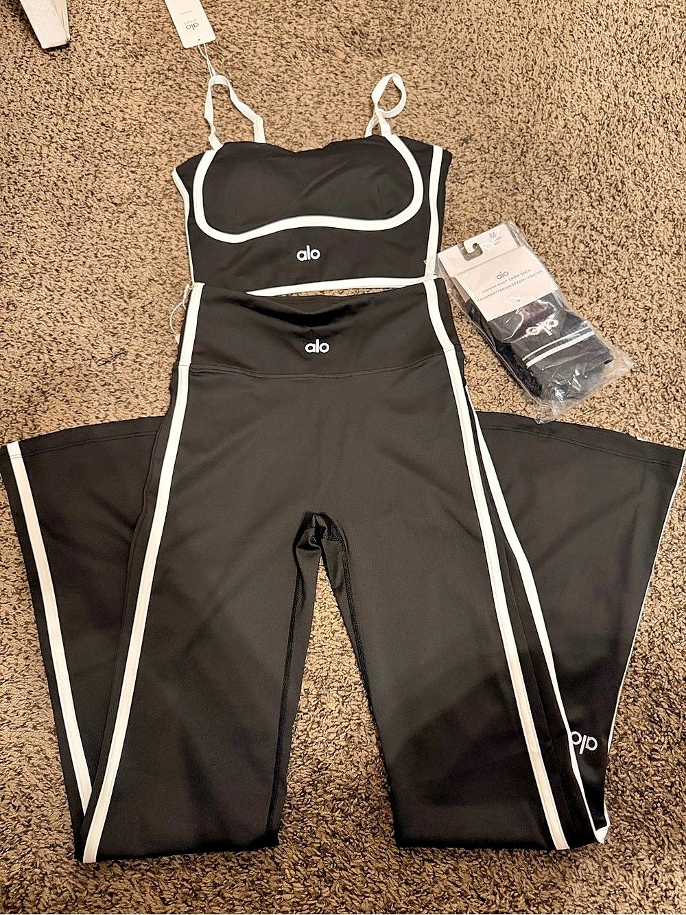 Alo Yoga Airlift Jumpsuit Color Block Jumpsuit Size Medium NWT